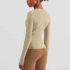 woman long sleeve slim fit thumb hole gym t-shirt - Image 9