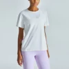 ladies fitness moisture-wicking sport t-shirt with mesh back - Image 10
