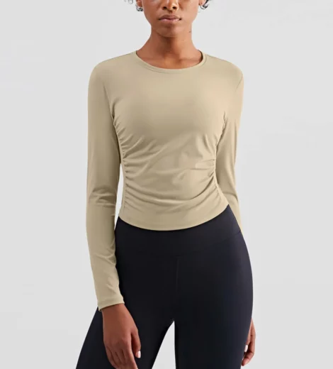 OEM woman tight fit athletic long sleeve t-shirt