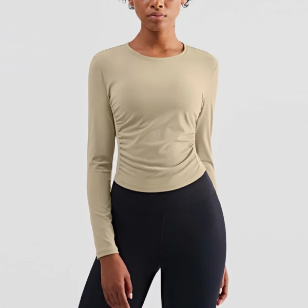 OEM woman tight fit athletic long sleeve t-shirt