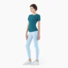 woman short sleeve workout slim fit gym t shirt bulk sale - Image 4
