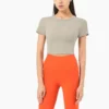customized round neck crop top workout t-shirt - Image 2