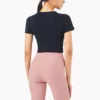 customized round neck crop top workout t-shirt - Image 9