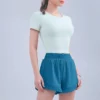 customized round neck crop top workout t-shirt - Image 8