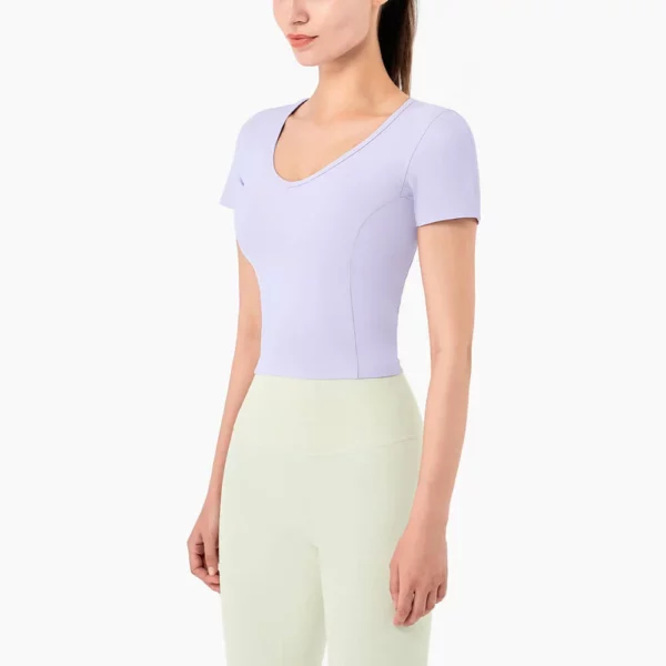 woman v neck slim fit cropped top manufacture