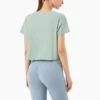 ladies athletic cropped top sport boxy t-shirt factory - Image 3