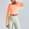 customized cropped long sleeve t-shit with thumb hole - Image 9
