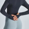 customized cropped long sleeve t-shit with thumb hole - Image 3
