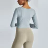 customized cropped long sleeve t-shit with thumb hole - Image 12