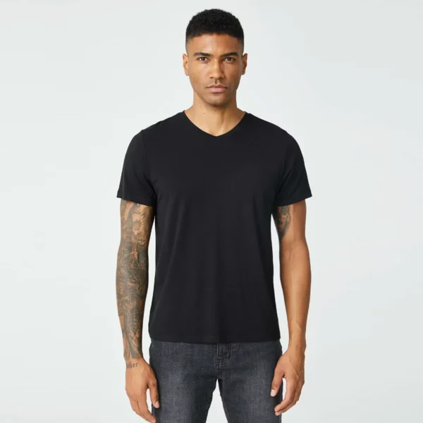 Man v neck bamboo t shirt wholesale