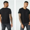 Man v neck bamboo t shirt wholesale - Image 3