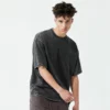 Custom silk screen printing acid wash cotton t shirt - Image 2