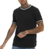 95%cotton 5%spandex ribbed neck t shirt - Image 2