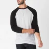 Heathered color baseball raglan 3/4 sleeve t shirt jersey - Image 7