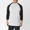 Heathered color baseball raglan 3/4 sleeve t shirt jersey - Image 6