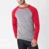 Heathered color baseball raglan 3/4 sleeve t shirt jersey - Image 8