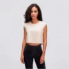 Womens cropped cap sleeve t shirt - Image 3