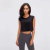 Womens cropped cap sleeve t shirt - Image 13