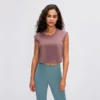 Womens cropped cap sleeve t shirt - Image 11