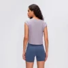 Womens cropped cap sleeve t shirt - Image 8