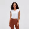 Womens cropped cap sleeve t shirt - Image 7