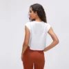 Womens cropped cap sleeve t shirt - Image 6