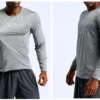Long sleeve jaquard camo fitness t shirt for man - Image 4