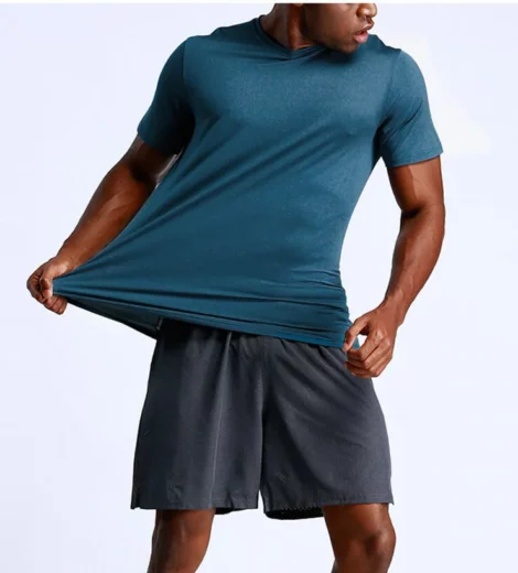 Slim fit long sleeve sport t shirt for man