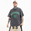3d embroidery vintage wash t shirt - Image 2