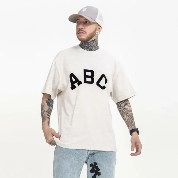 flock printing cotton mens t shirt
