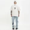 flock printing cotton mens t shirt - Image 5