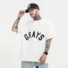 button up mens jersey t shirt with flock printing - Image 2