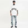 button up mens jersey t shirt with flock printing - Image 4
