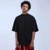 high neck drop shoulder 90s style t-shirt - Image 2