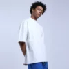 high neck drop shoulder 90s style t-shirt - Image 9