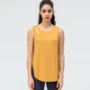 Women split hem sports tank top - Image 2