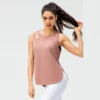 Women split hem sports tank top - Image 5