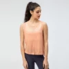 Burnout slub cotton tank top with stepped splitted hem - Image 2