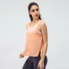 Burnout slub cotton tank top with stepped splitted hem - Image 3