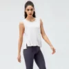 Burnout slub cotton tank top with stepped splitted hem - Image 9