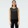 Burnout slub cotton tank top with stepped splitted hem - Image 8