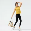 Burnout slub cotton tank top with stepped splitted hem - Image 6