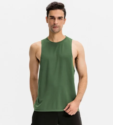 Mens gym mesh dri fit tank top activewear