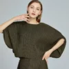 Woman crinklely pleated t-shirt blouse top manufacturer - Image 5