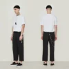 Plain blank white slub cotton t shirt - Image 3