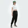 Blank white short sleeve crop top women - Image 4