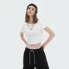 Custom logo tight crop tops with custom label - Image 11