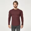 Custom long sleeve slim fit curved hem t shirt for man - Image 6
