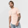 Mens slim fit curved hem gym t shirt wholesale - Image 10