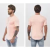 Mens slim fit curved hem gym t shirt wholesale - Image 9